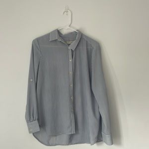 Loft striped blue blouse